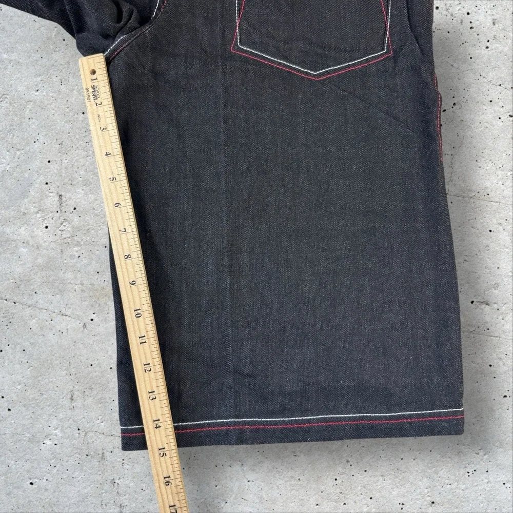 VTG Enyce Shorts Mens 32 Baggy Wide Leg Jean Denim Skate Black Y2K NWT Defenders